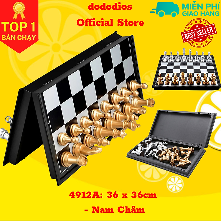Cờ vua nam châm cao cấp 36x36cm Chính hãng Giá rẻ - Hình ảnh 3