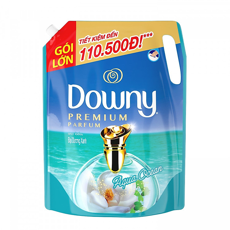 Nước Xả Vải Downy Đại Dương Xanh đậm đặc Dạng Túi 2.1L