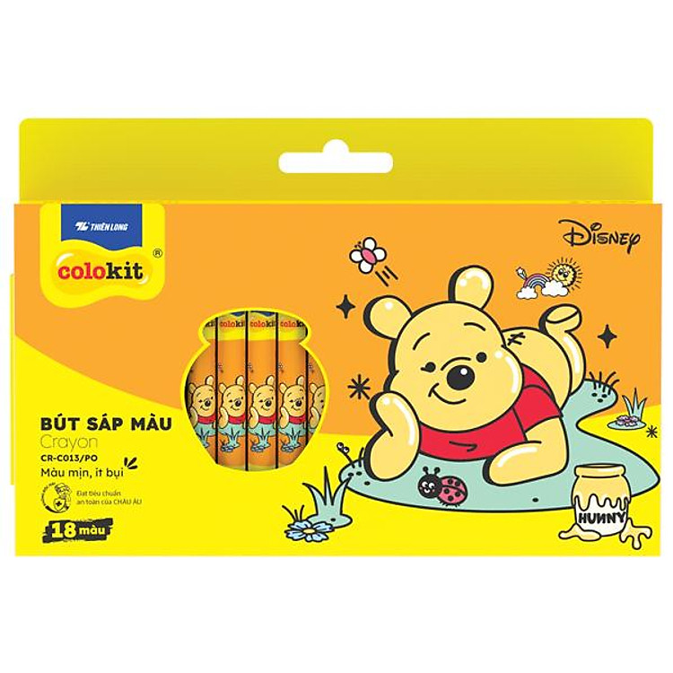 Bộ Bút Sáp Màu Crayon Colorkit CR-C013/PO (18 chiếc)