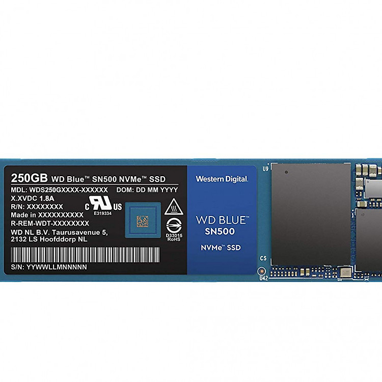 Ổ Cứng SSD WD Blue SN500 250GB NVMe Gen3 PCIe M.2 2280 3D NAND - WDS250G1B0C - Hàng Chính Hãng