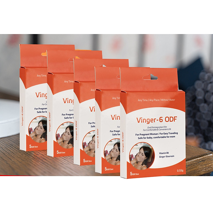 Combo 5 hộp Miếng ngậm giảm ốm nghén Vinger-6 - Liệu trình tối ưu