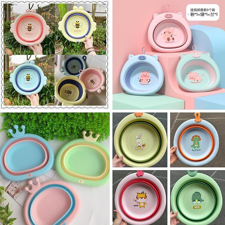 Thau Chậu Rửa Mặt Gấp Gọn Cho Bé Chính hãng Giá tốt - Hình ảnh 5
