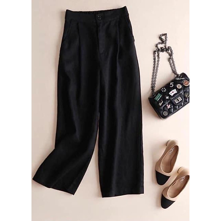 Quần Tây Ống Rộng, Suông Đũi Xước Hàn Quốc