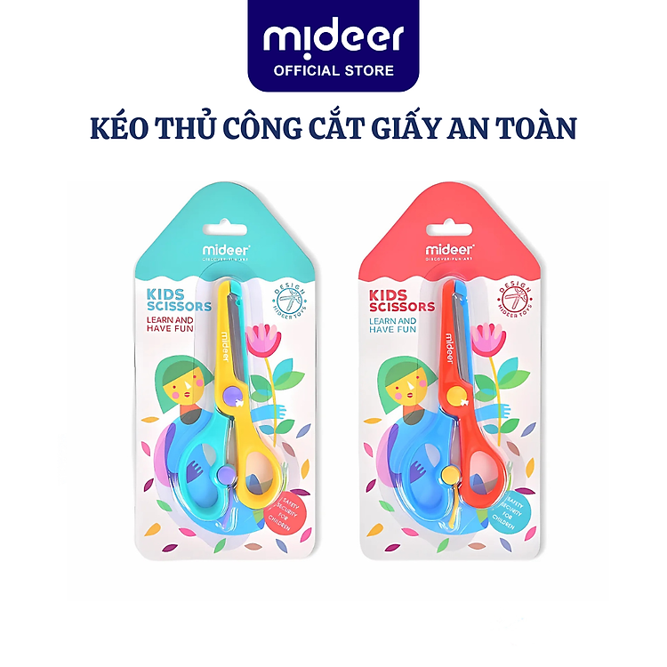 Kéo Thủ Công Cắt Giấy An Toàn Mideer (Màu xanh)