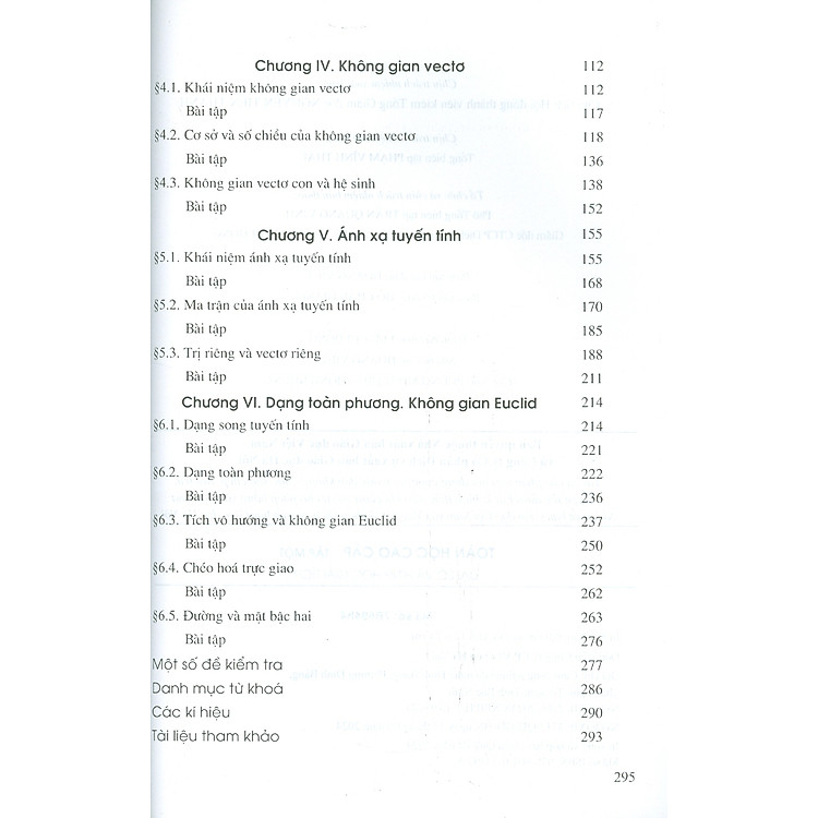 Toán Học Cao Cấp, Tập 1: Đại Số Và Hình Học Giải Tích (Tái bản lần thứ tư, năm 2024) - Ảnh 6