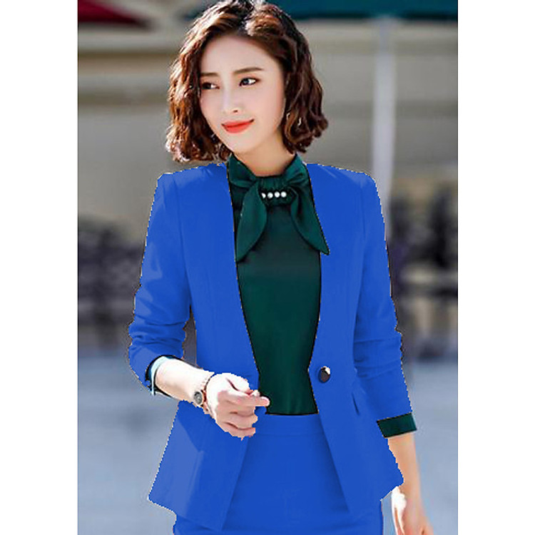 Set bộ Áo vest nữ không cổ TV48