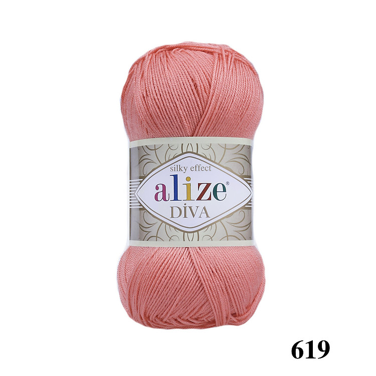 Cuộn sợi bóng Diva hãng len Alize yarns đan/móc Bikini, áo, váy, thú, túi ví, nón cực xinh
