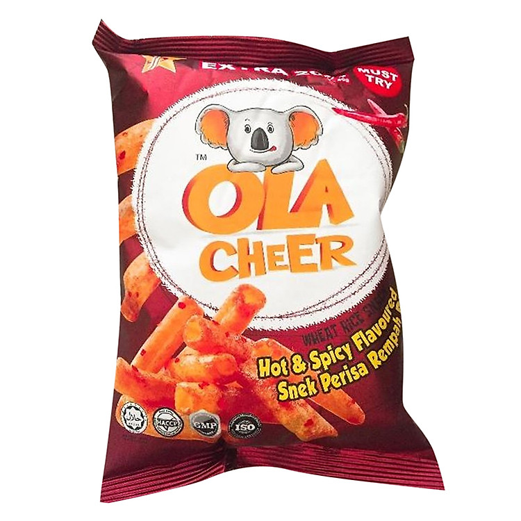 Bánh snack gạo cay Ola 72g - Wheat Rice Snack Hot & Spcicy Flavoured 72g
