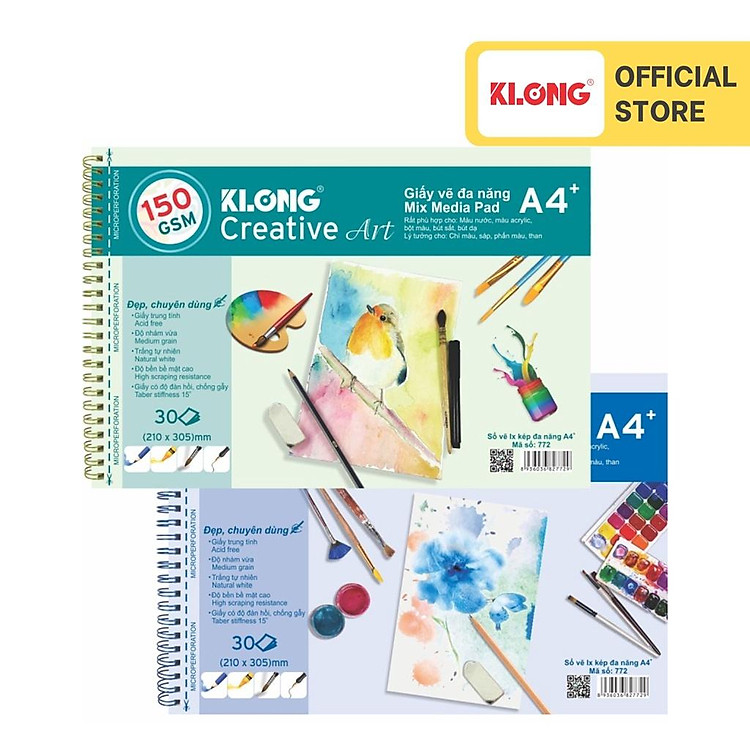 Sổ Vẽ Đa Năng KLONG A4+ (30 tờ)