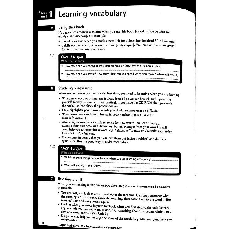 English Vocabulary in Use: Pre-Intermediate and Intermediate Book with Answers - Ảnh 7