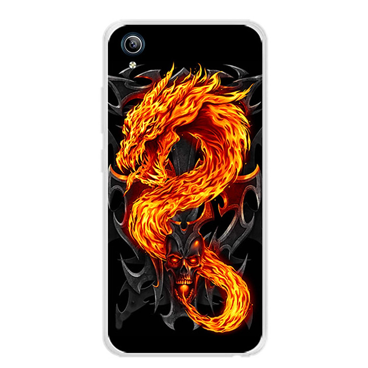 Ốp lưng dẻo cho điện thoại Vivo Y91C - 0218 FIREDRAGON - Hàng Chính Hãng