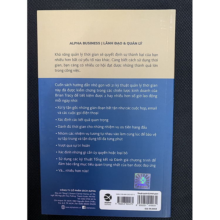 Thuật Quản Lý Thời Gian - Brian Tracy (Tái bản) - Ảnh 3