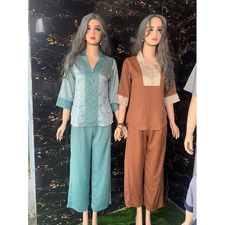 Đồ lam đi chùa, Áo lam, Đồ phật tử, bộ bà lai vải gấm