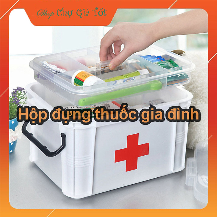 Hộp nhựa đựng đồ y tế đồ Nail mỹ phẩm gia đình đa năng
