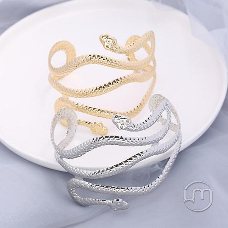 Phụ kiện thời trang giá rẻ- Vòng đeo bắp tay rắn 2 đầu