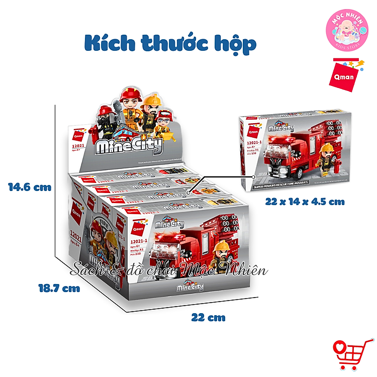 Đồ Chơi Lắp Ráp Qman 12021 Đội Cứu Hỏa Chính hãng Giá tốt - Hình ảnh 2