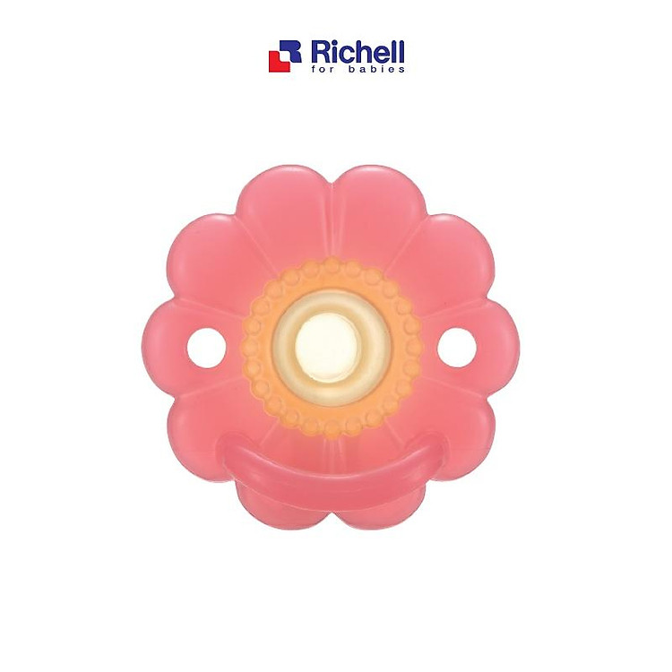 Ty ngậm silicone Richell Nhật Bản Bông hoa Đảm bảo Giá rẻ - Hình ảnh 2