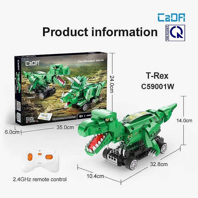 Đồ Chơi Lắp Ráp Robot Khủng Long CADA Chính hãng Giá rẻ - Hình ảnh 5