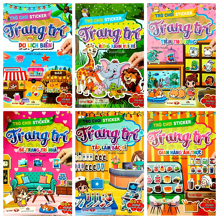 Bộ Sách Trò Chơi Sticker Trang Trí