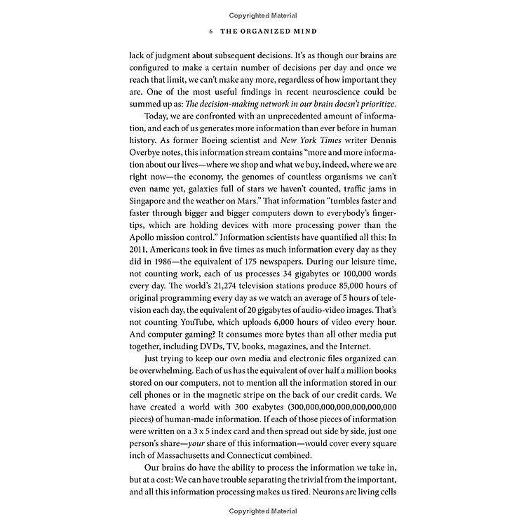 The Organized Mind: Thinking Straight In The Age Of Information Overload - Ảnh 5