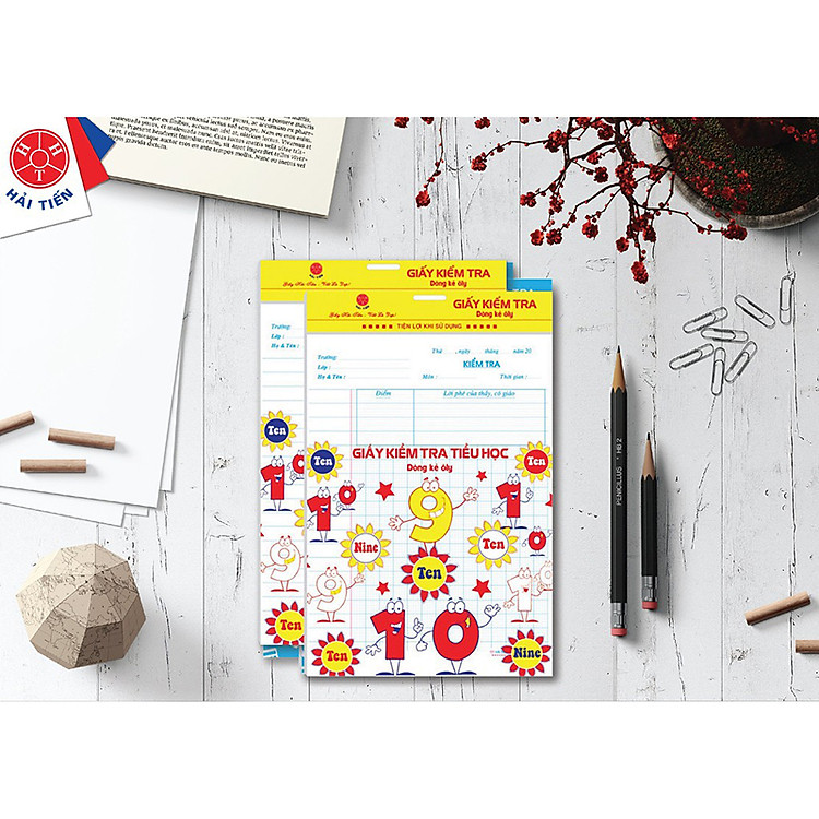 Giấy Kiểm Tra Tiểu Học Hải Tiến (15 tờ) - Ảnh 2