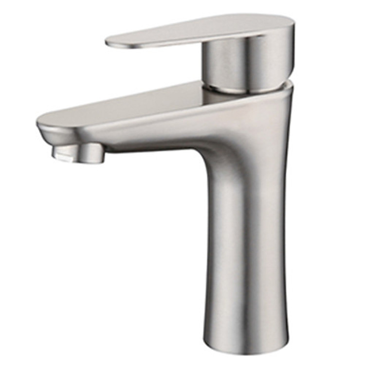 Vòi nước inox 304 thân eo - tặng kèm dây cấp nước nóng lạnh.