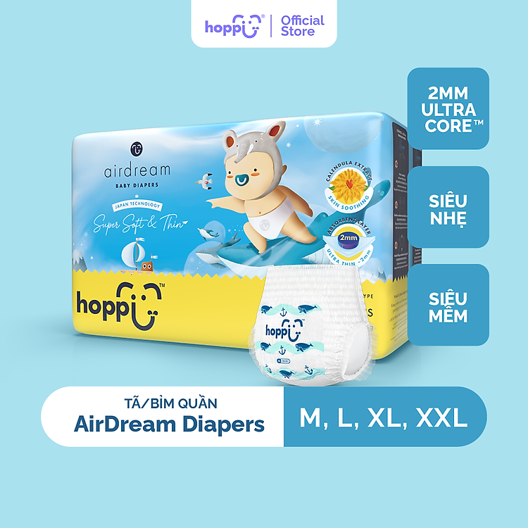 Tham Khảo tại ConCung: Tã quần Hoppi AirDream M/L/XL/XXL , nhận ngay nhiều Ưu đãi