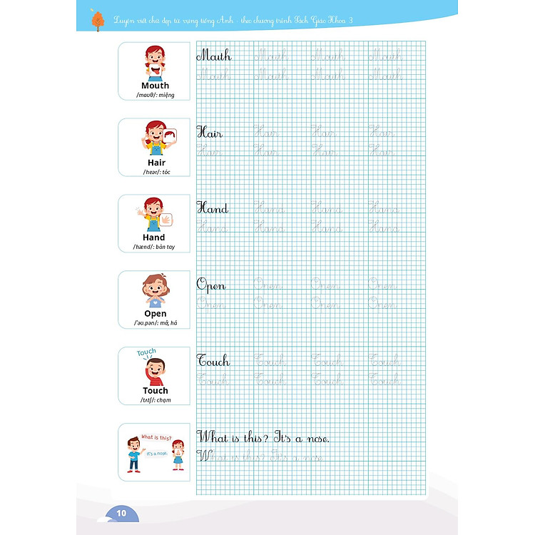 Luyện Viết Chữ Đẹp Từ Vựng Tiếng Anh - Theo Chương Trình Sách Giáo Khoa 3 - Ảnh 3