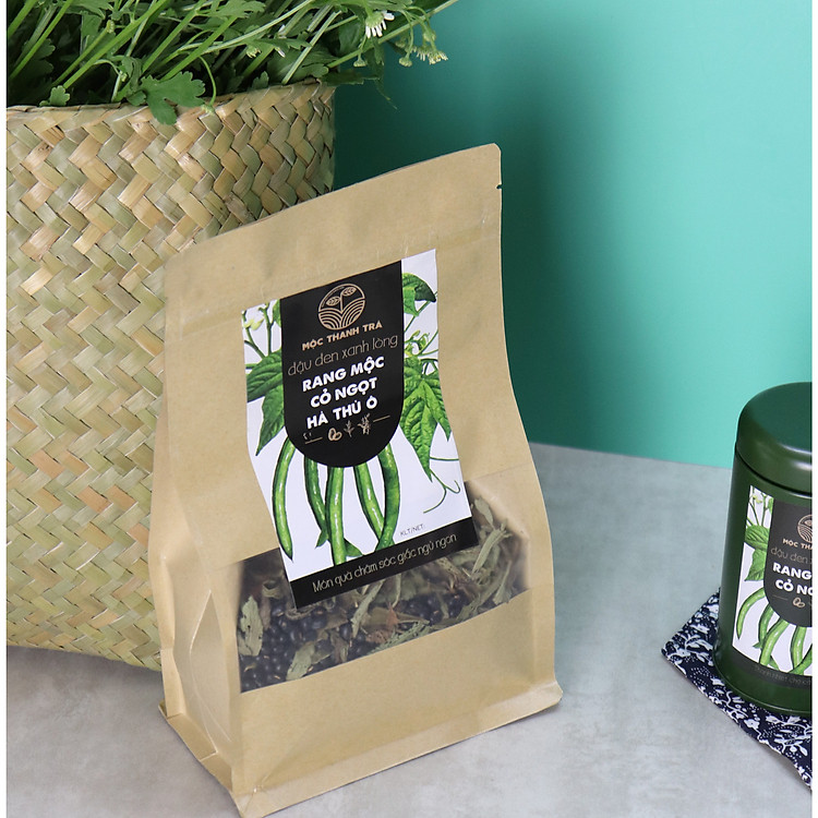 Đậu đen xanh lòng Rang Mộc - Cỏ Ngọt - Hà Thủ Ô 500G (Hạt Rời) - Mộc Thanh Trà
