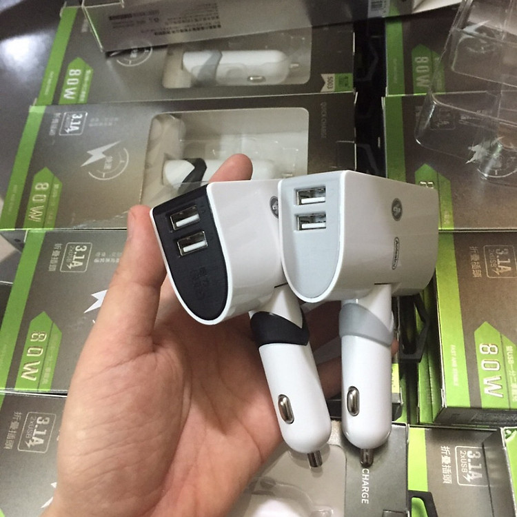 Bộ sạc chia điện 2 ổ trên ô tô