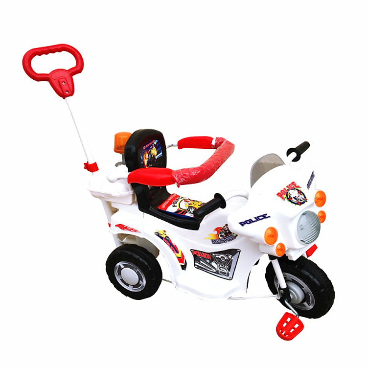 Xe 3 Bánh Nhựa Chợ Lớn L9 Police K3 ĐKBH (Không Nhạc) - M1675A-X3B - Giao màu ngẫu nhiên