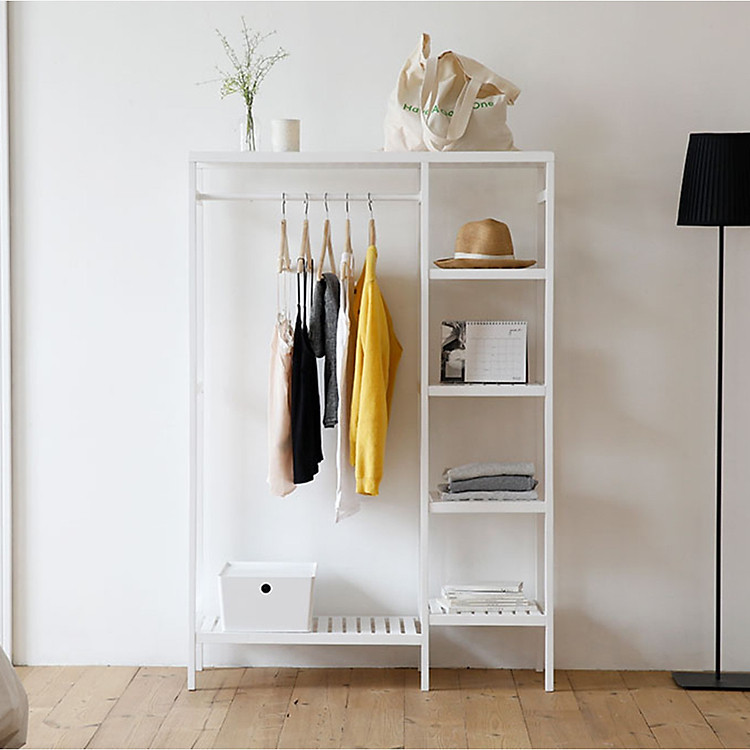 Giá Tủ Treo Quần Áo Gỗ Double Hanger Size M Nội Thất Kiểu Hàn BEYOURs - Trắng