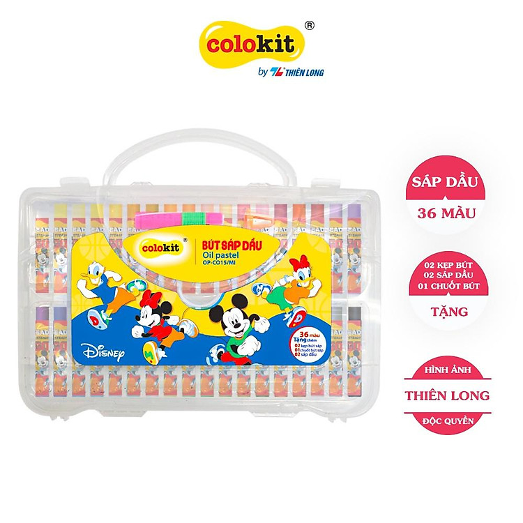 Bút Sáp Dầu Thiên Long Disney Mickey OP-C015 (36 màu) - Ảnh 2