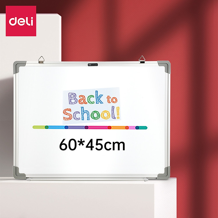 Bảng Từ Trắng Treo Tường Deli (45cm x 60cm)