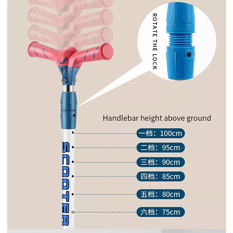 Mua Xe trượt Scooter cho bé, 5 nấc cao Chính hãng Ưu đãi - Hình ảnh 5
