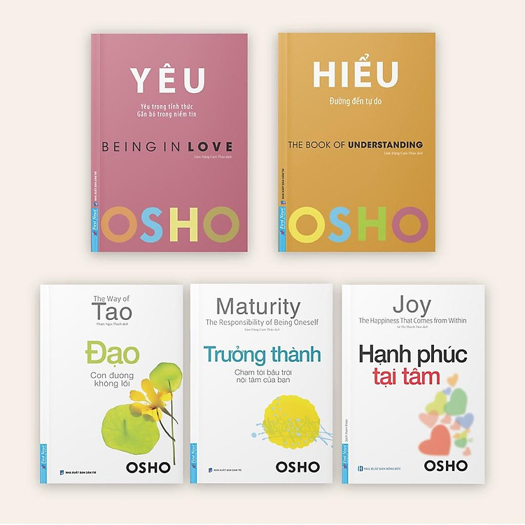 OSHO Yêu – Hiểu – Đạo – Trưởng Thành – Hạnh Phúc Tại Tâm (5 cuốn)