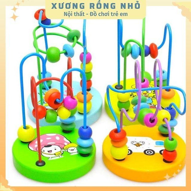 Mua Đồ chơi luồn hạt gỗ size nhỏ Chính hãng Giá rẻ - Hình ảnh 4