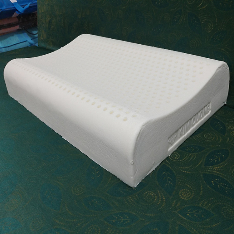 Gối cao su thiên nhiên Kim Cương Lượn sóng 50x70cm (Kèm vỏ gối)