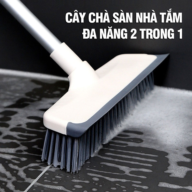 Cây Chà Sàn Nhà Tắm KITIMOP Z1, Chổi Chà Sàn Và Gạt Nước 2 Trong 1, Chổi Cọ Nhà Vệ Sinh Thông Minh