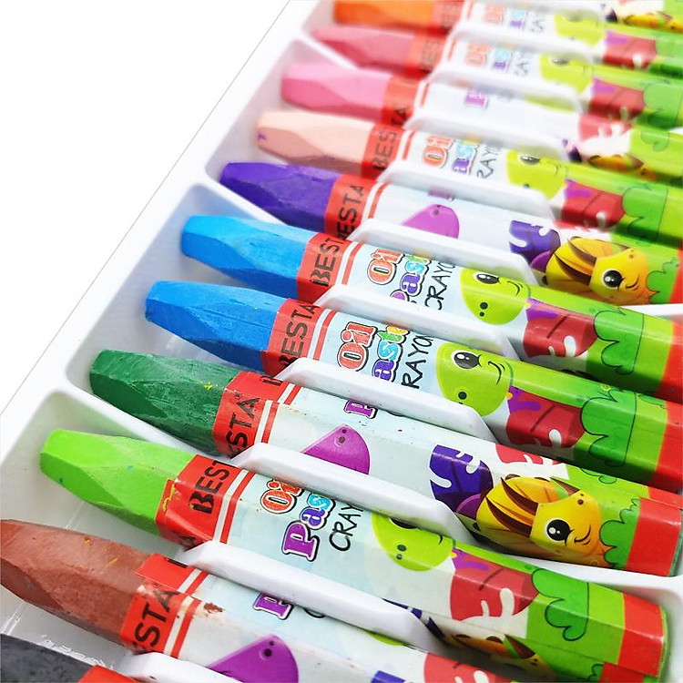 Hộp Bút Màu Sáp Dầu Besta SD012 (12 chiếc) - Ảnh 4