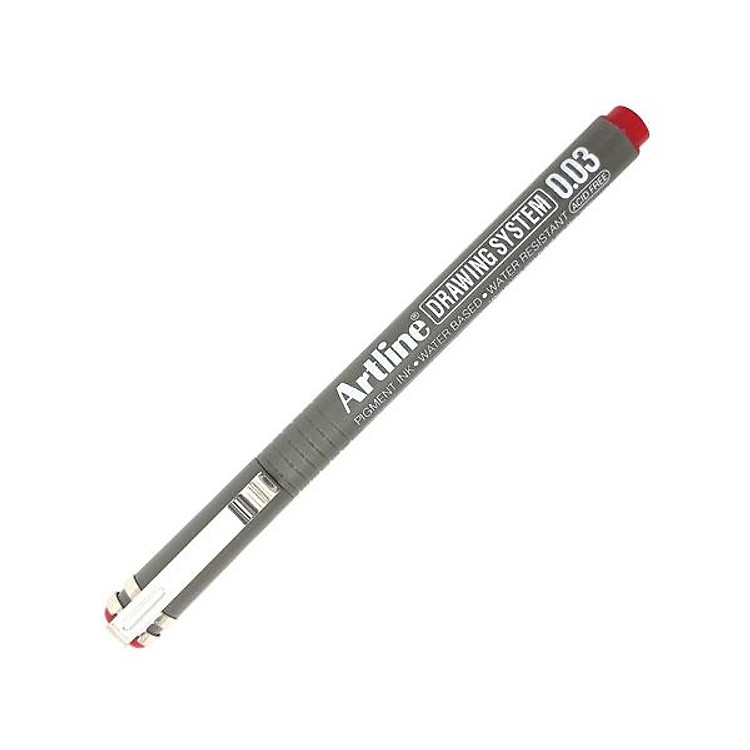 Bút Vẽ Kĩ Thuật 0.03mm Artline EK-2303 – Màu Đỏ