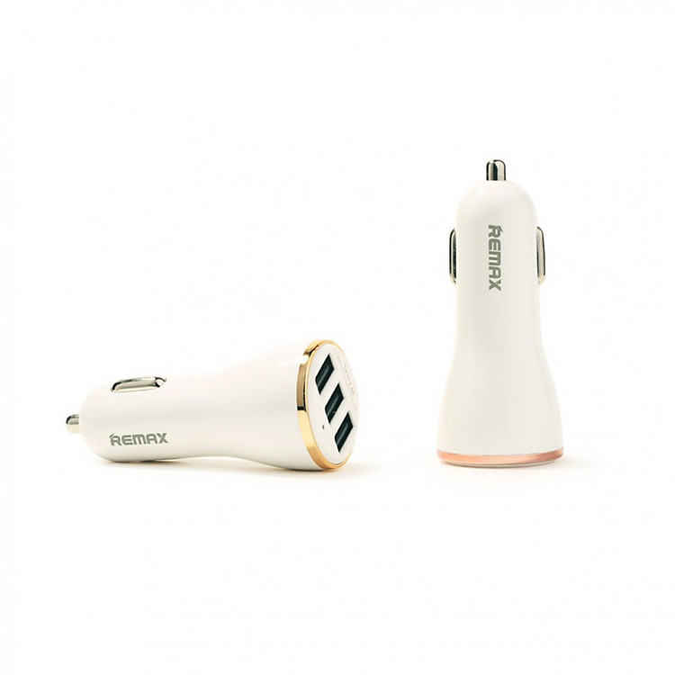 Tẩu sạc trên ô tô 3 cổng USB Remax RCC - 303 Hàng Chính Hãng