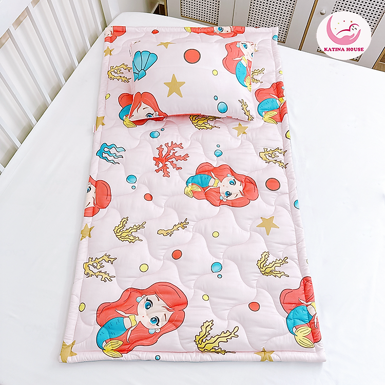 Bộ gối nệm cho bé đi học mầm non, tiểu học, trung học Katina House, vải tencel mềm mại thoáng mát