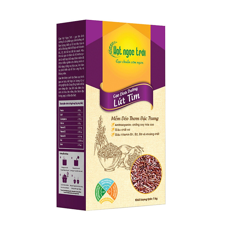 Gạo Hạt Ngọc Trời Lứt Tím 1Kg