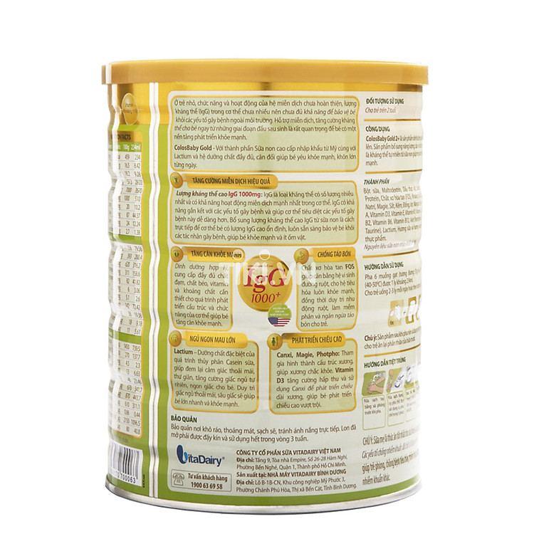 Sữa Bột Vitadairy ColosBaby Gold 2+ Ưu đãi - Hình ảnh 4