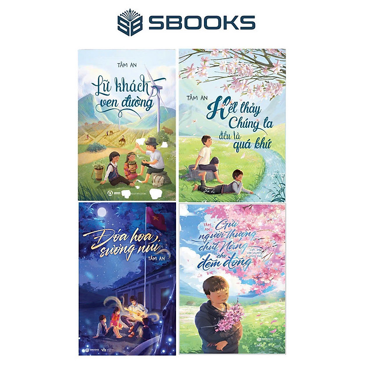 Combo 4 Cuốn Tâm An: Lữ Khách Ven Đường + Hết Thảy Chúng Ta Đều Là Quá Khứ + Đóa Hoa Sương Núi + Gửi Người Thương Chút Nắng Cho Đêm Đông - SBOOKS
