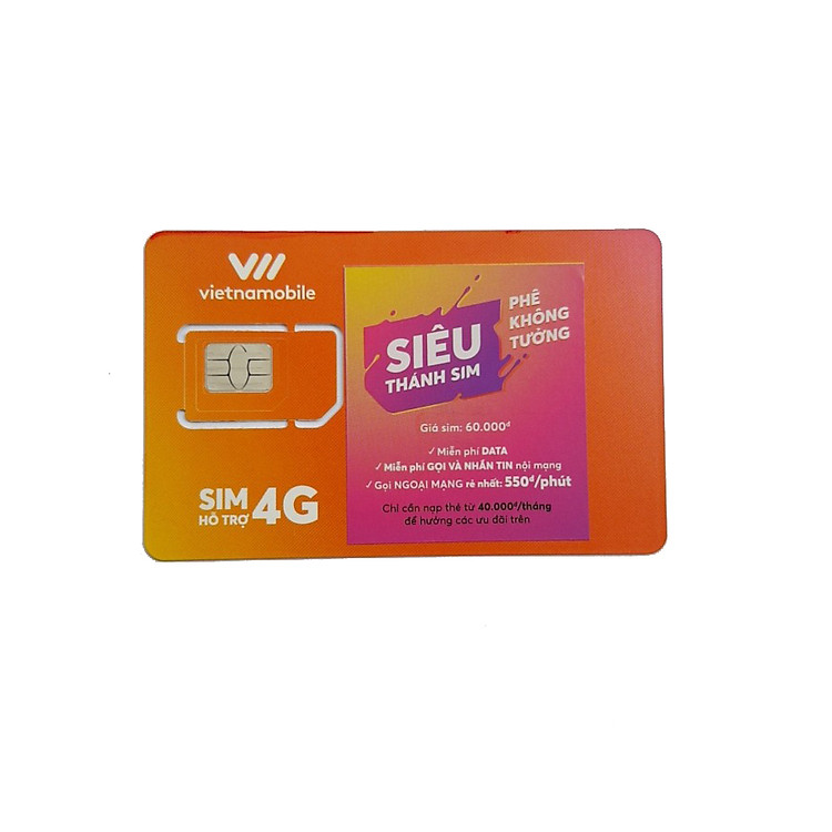 Siêu thánh sim 4G VNMB miễn phí max data +72 phút