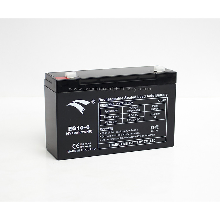 Ắc quy UPS, xe đạp điện EG10-6 (6V-10AH)