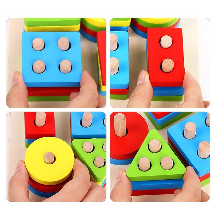 Mua Bộ Xếp Hình Thả Khối Montessori Babo Chính hãng Giá tốt - Hình ảnh 2