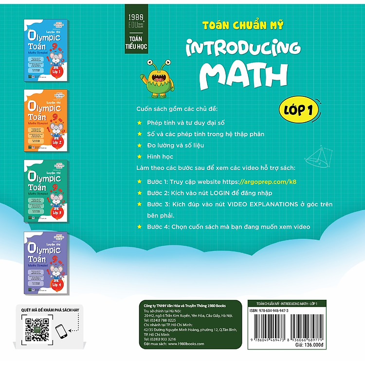 Toán Chuẩn Mỹ - Introducing Math - Lớp 1 - Ảnh 2